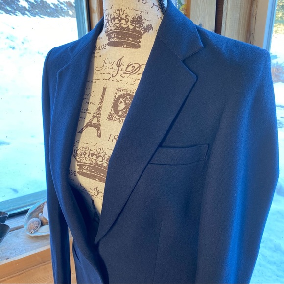 Beautiful Blue Wool Blazer Suit Jacket - Picture 3 of 8